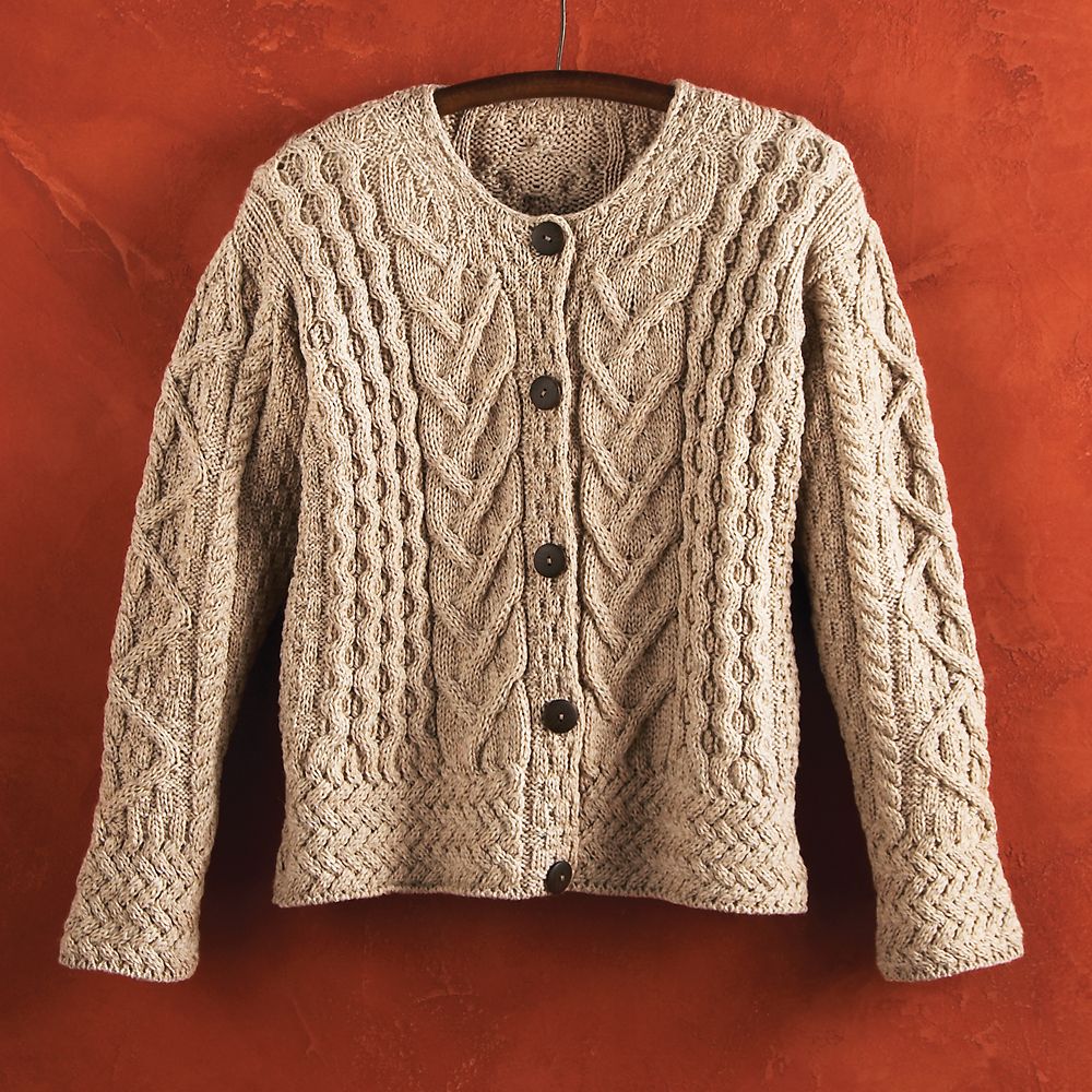 Women's Merino Wool Irish Cardigan National Geographic Store