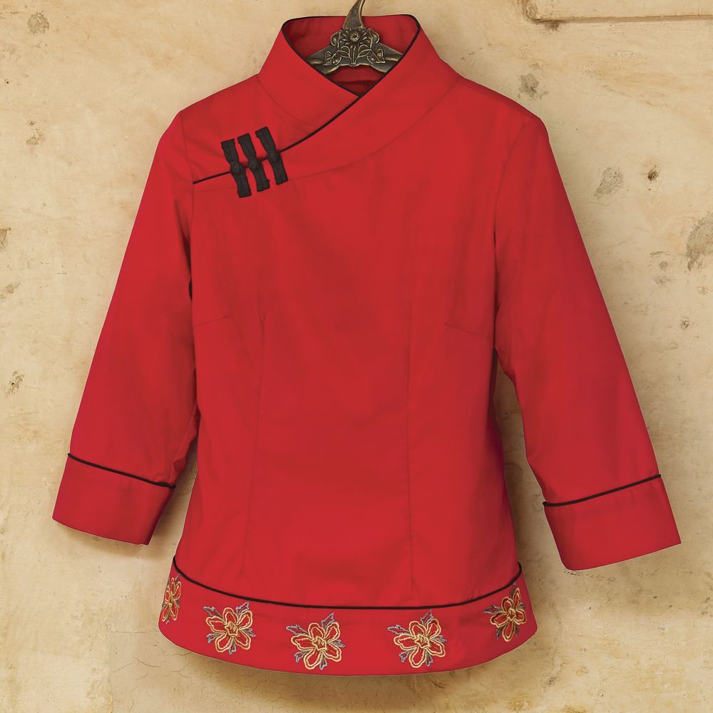 Chinese Embroidered Peony Blouse National Geographic Store