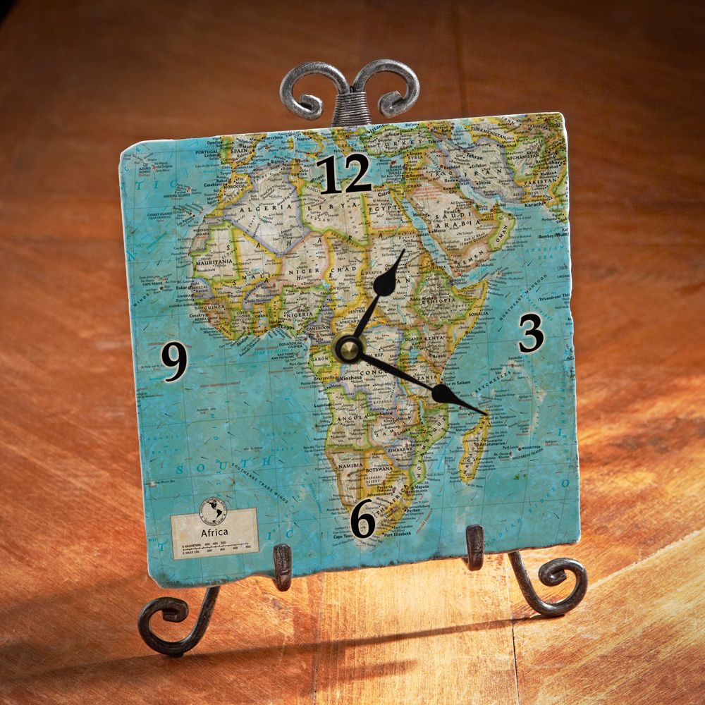World Travels Map Clock National Geographic Store