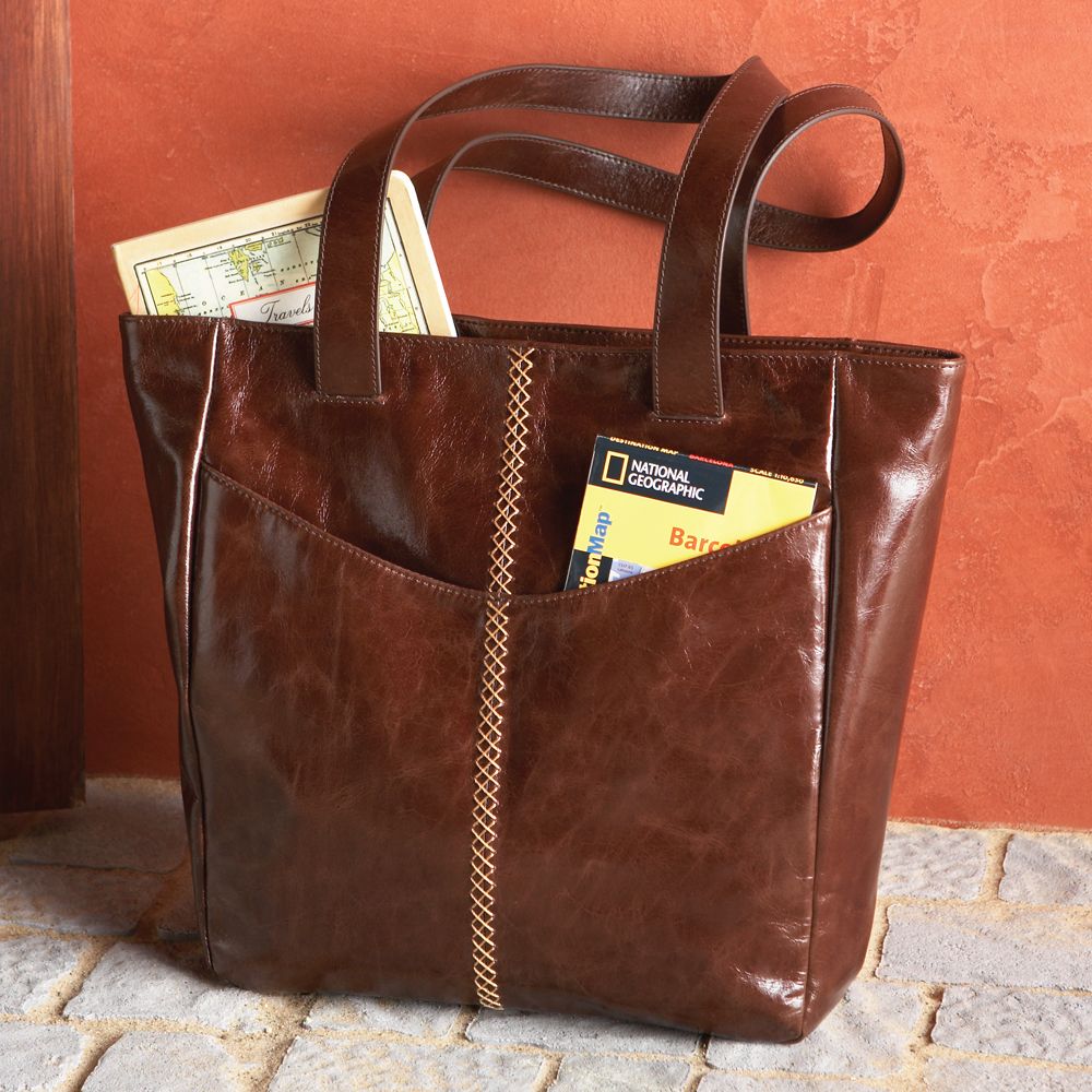 National Geographic Lightweight Leather Travel Tote National