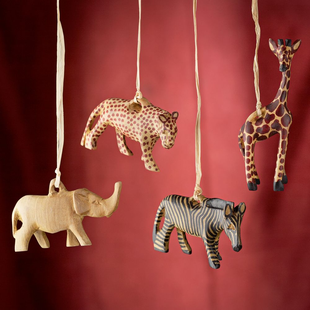 safari animal christmas ornaments