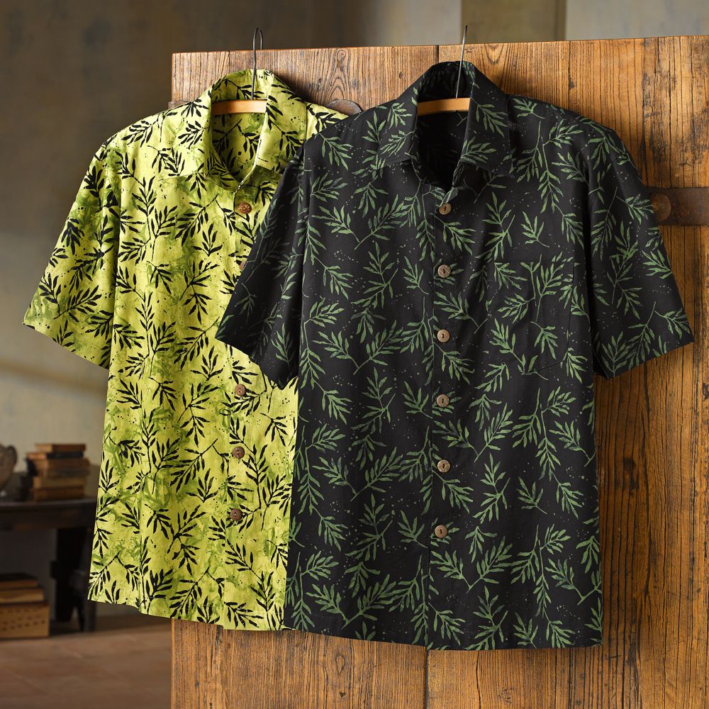  Indonesian  Palm Batik Shirt  National Geographic Store