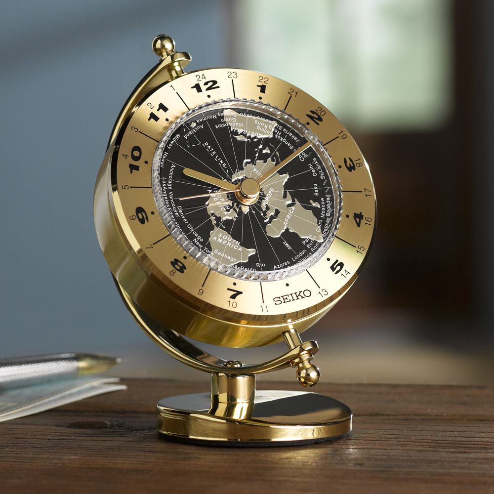 Seiko Globe World Time Clock National Geographic Store