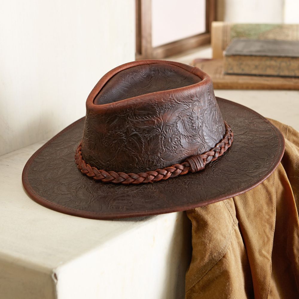 American Tooled Leather Hat National Geographic Store