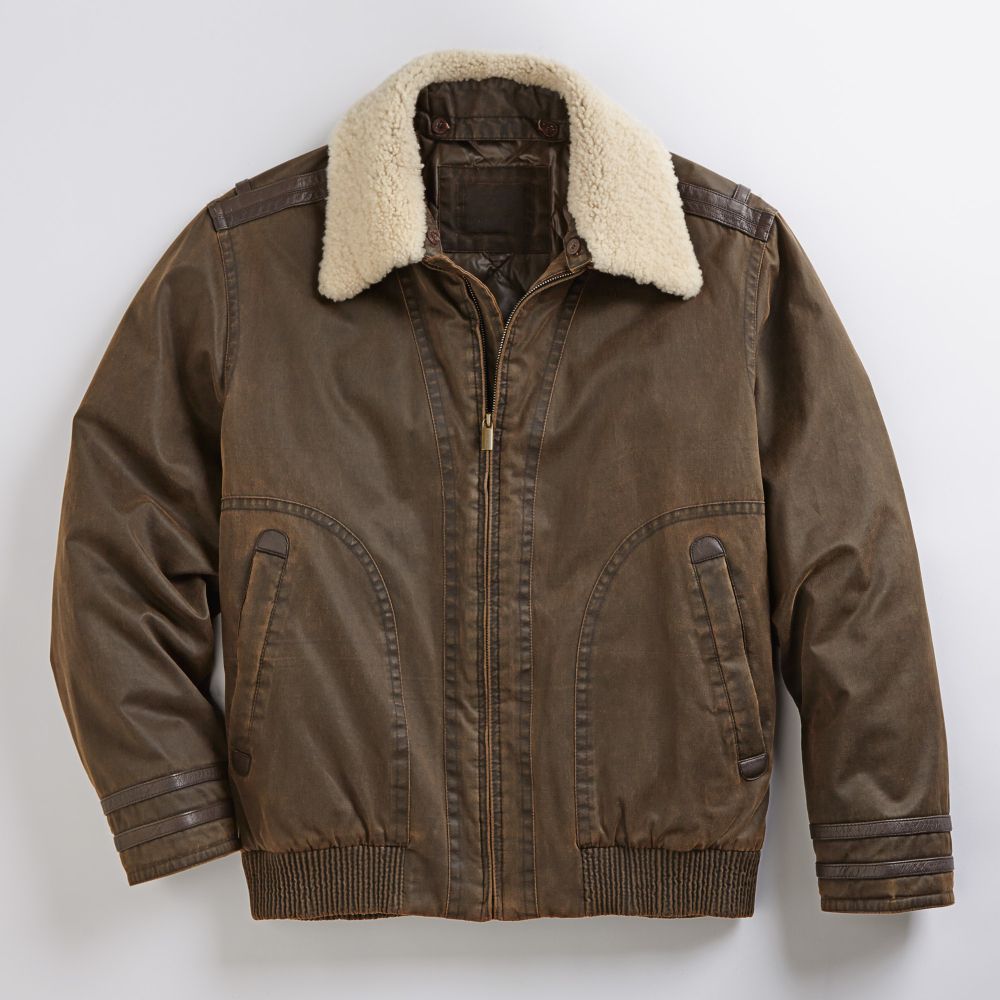 Shearling Collar Down Bomber Jacket - National Geographic Store