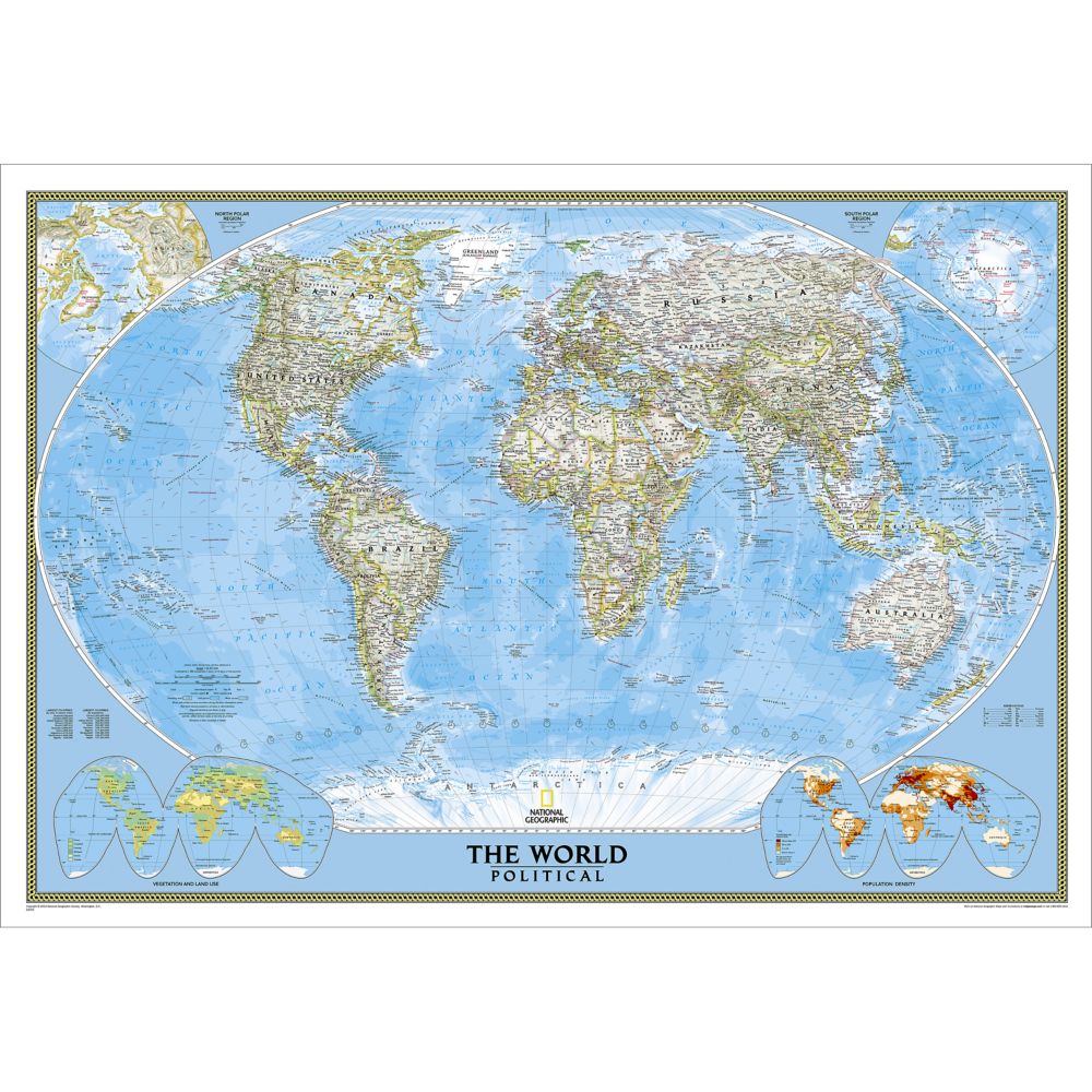 Laminated World Map