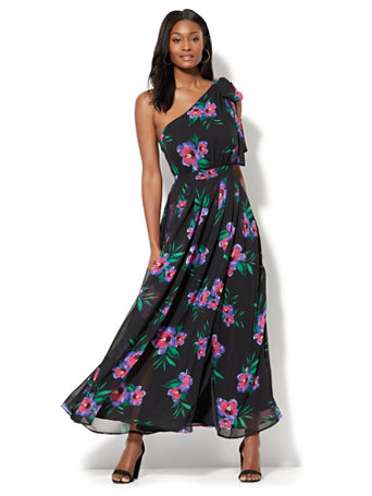 One Shoulder Maxi Dress