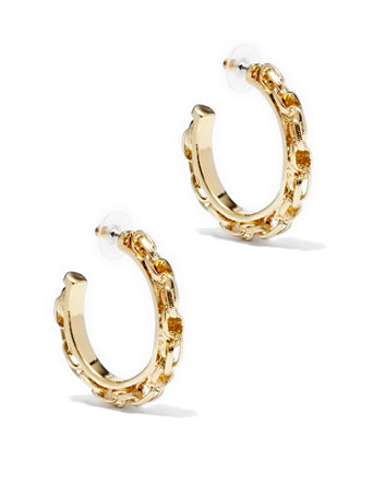 NY&C: Eva Mendes Collection - Twisted-Chain Hoop Earring