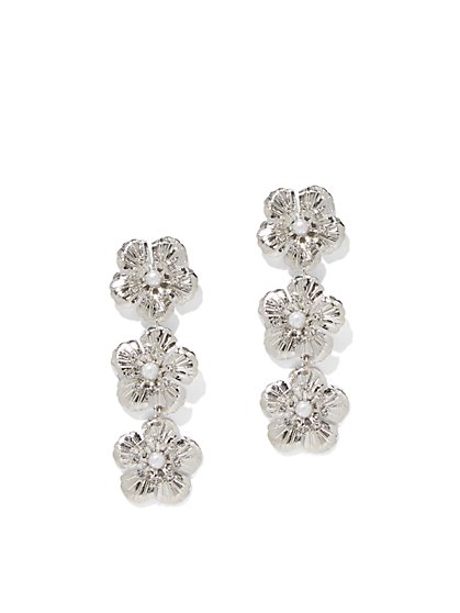 Women S Earrings New York Company Fl Linear Drop Earring New York Company