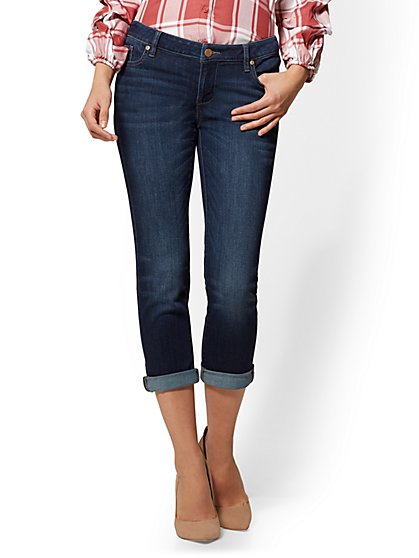 Jeans for Women | New York & Company | Free Shipping* Soho Jeans - Crop Boyfriend - Blueberry Wash - New York & Company