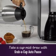 2099786 Mr. Coffee All-in-One Occasions Specialty Pods Coffee Maker, 10-Cup  Thermal Carafe, and Espresso with Milk Frother and Storage Tray, Black  053891130769 