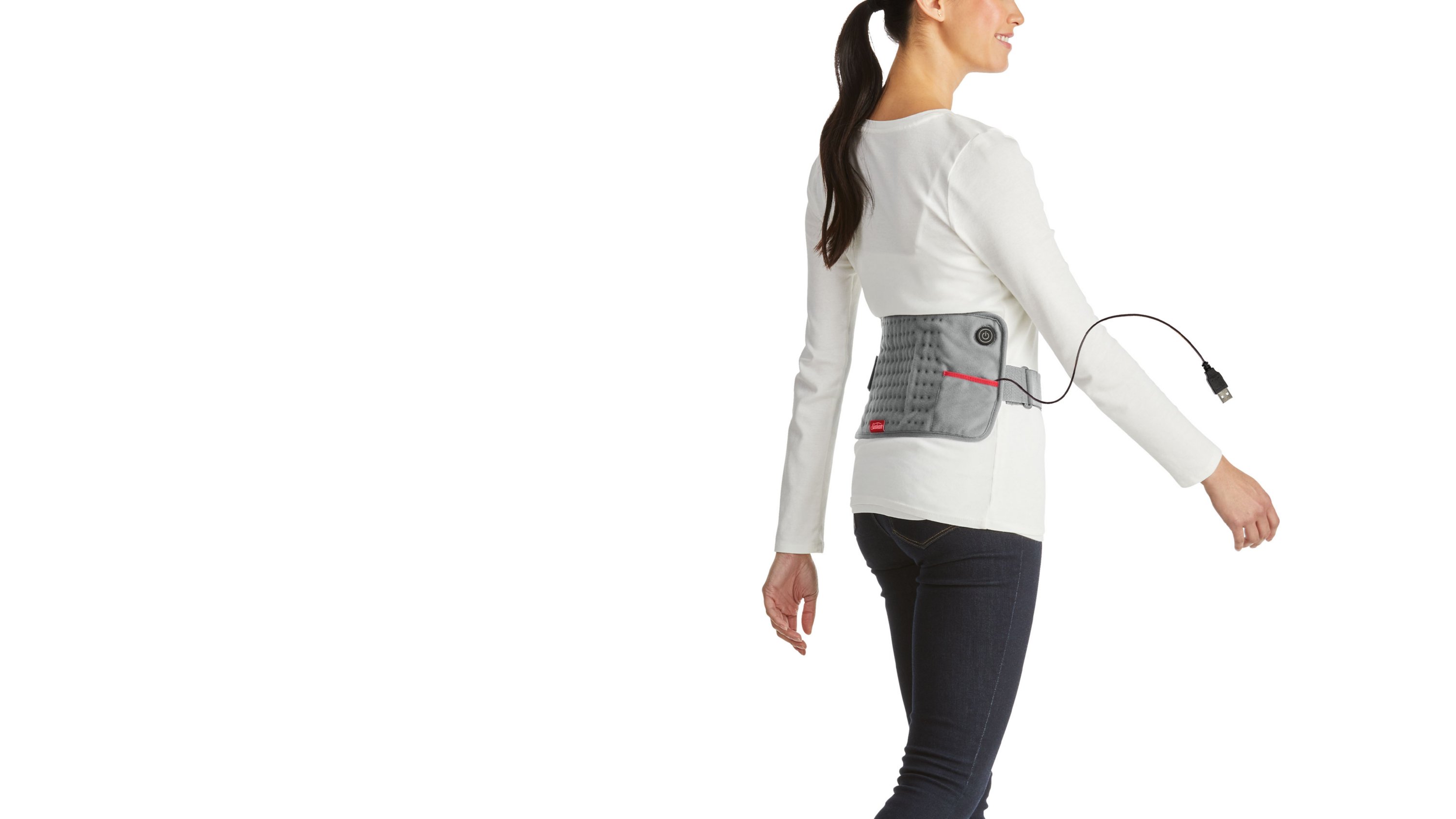 heating pad in use