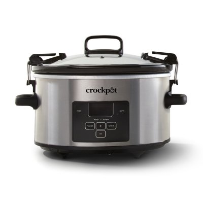 Crockpot 2193800 7-Quart Cook and Carry Programmable Slow Cooker, Grey