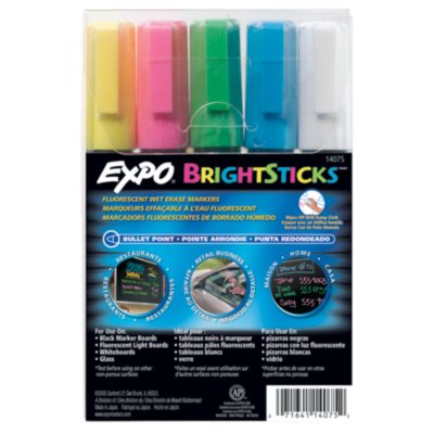 Expo Neon Dry Erase Markers, Bullet Tip, Assorted Colors., School Supplies