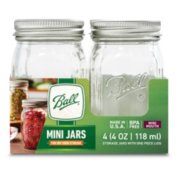 4 glass mini storage jars 4 ounce size image number 1