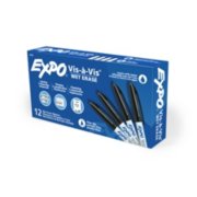 box of black wet erase markers image number 1