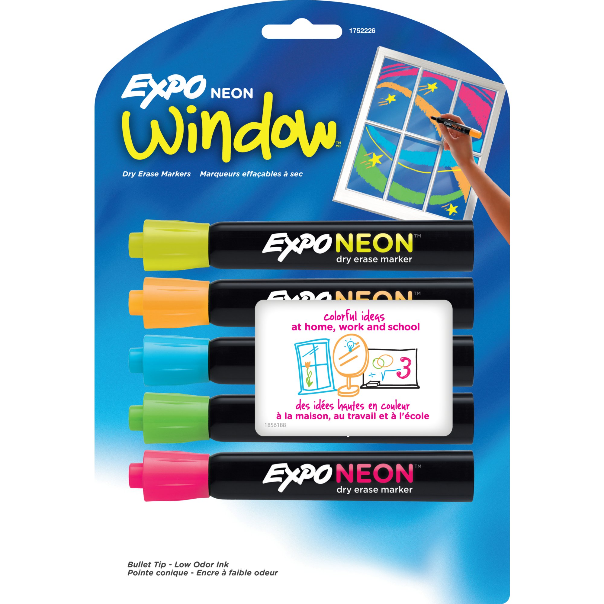 Hy-Ko 40616 Neon Window Markers, Orange & Yellow, 2-Pack