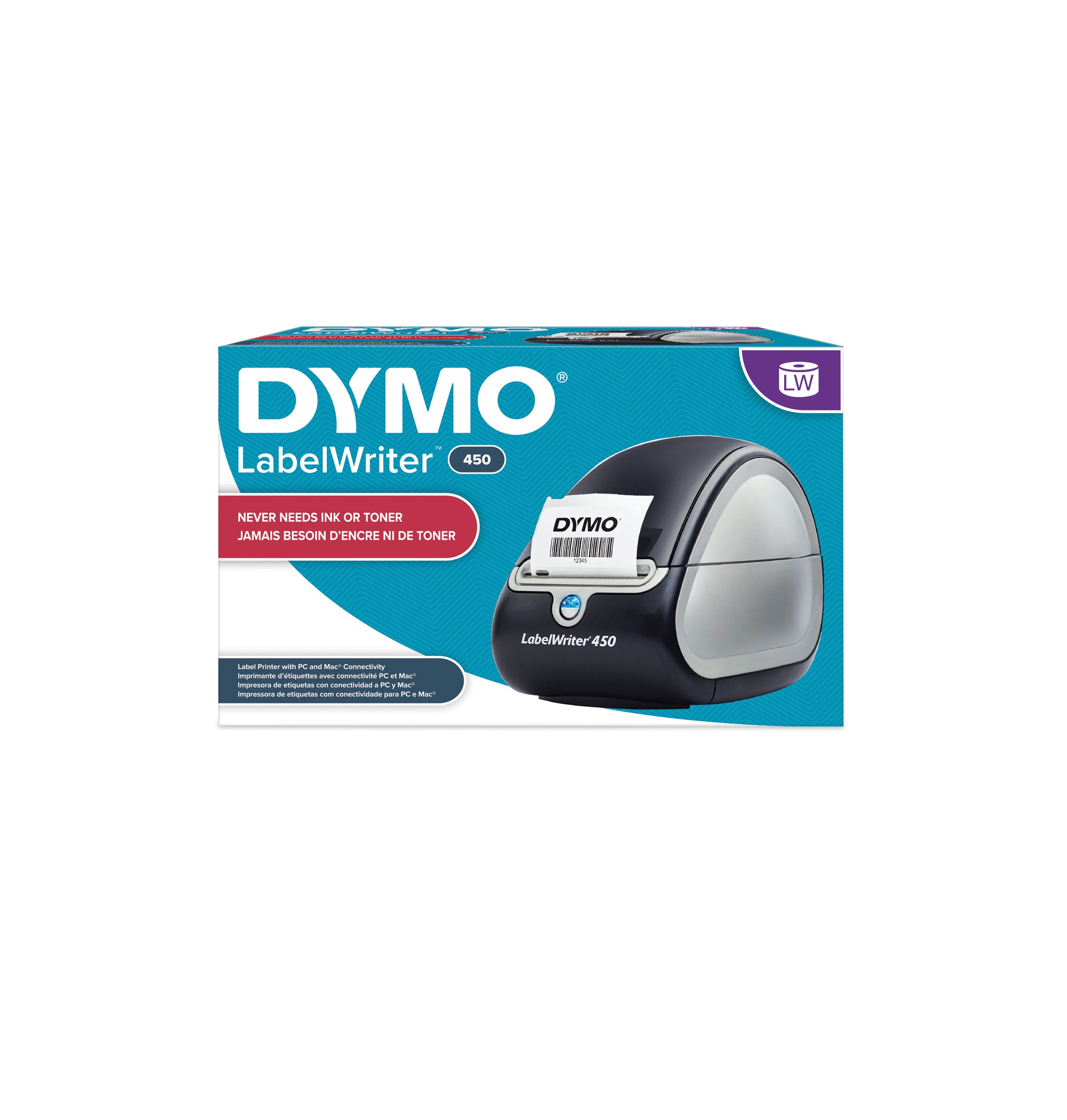  Dymo LabelWriter 450 Direct Thermal Printer - Monochrome -  Label Print - 51 lpm Mono - USB : Office Products
