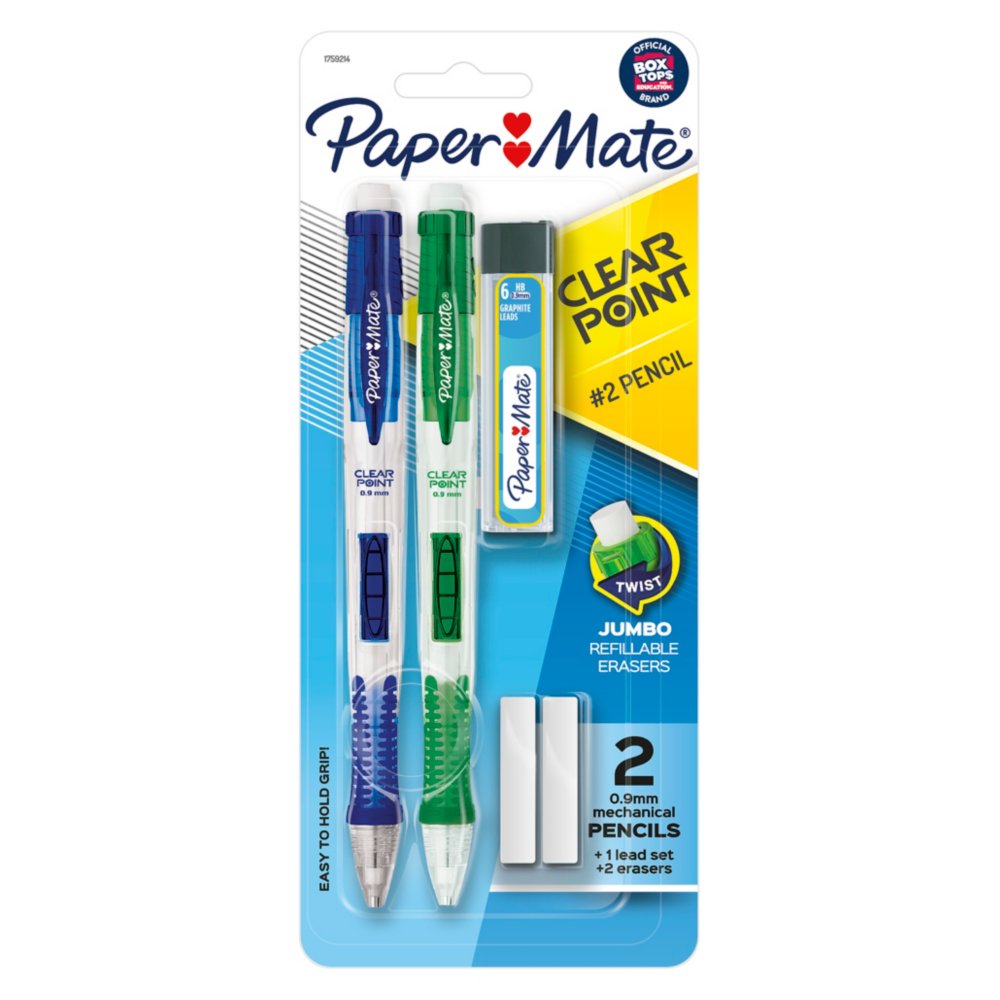 2 Pencil Mechanical Pencils and Lead Refills 0.9 mm 2 Pack Pencils for School Supplies 