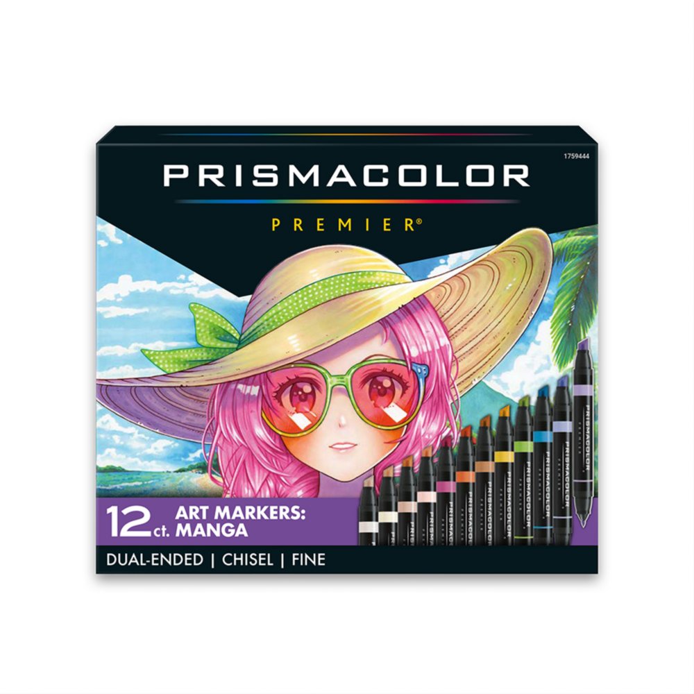 Prismacolor Premier Double-Ended Art Markers, Fine and Chisel Tip, Cool  Grey, 12 Count 