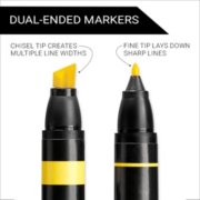 dual-ended markers fine tip lays down sharp lines chisel tip creates multiple line widths fine tip lays down sharp lines image number 2