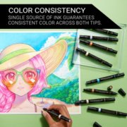 color consistency single source of ink guarantees consistent color across both tips art markers image number 4