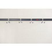 Closeup of Fast Track storage rack and utility hooks image number 3