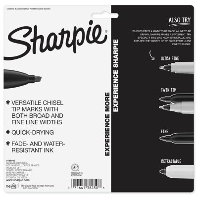 Sharpie Permanent Markers, Chisel Tip