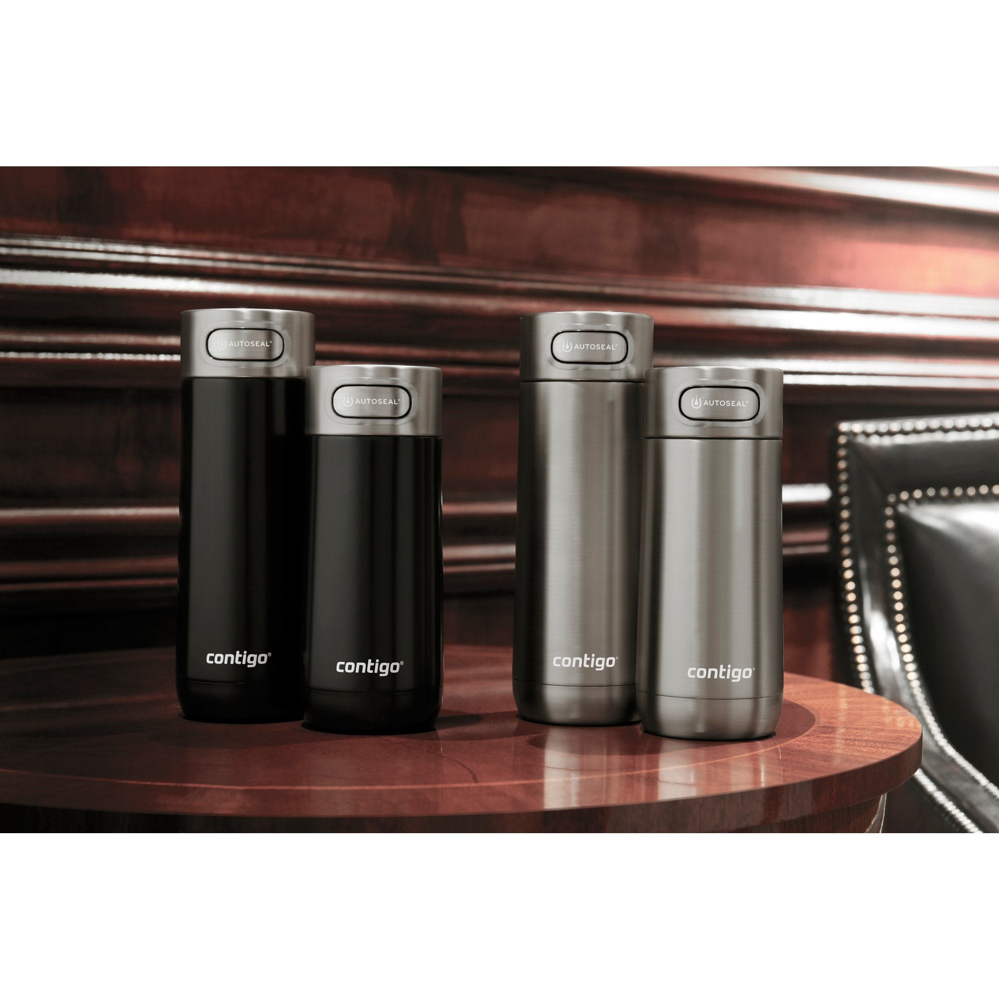 Contigo 16 Oz Luxe Autoseal Vacuum-insulated Coffee Travel Mug Spill-proof  with Stainless Steel Thermalock Double-wall Insulation, Biscay Bay 