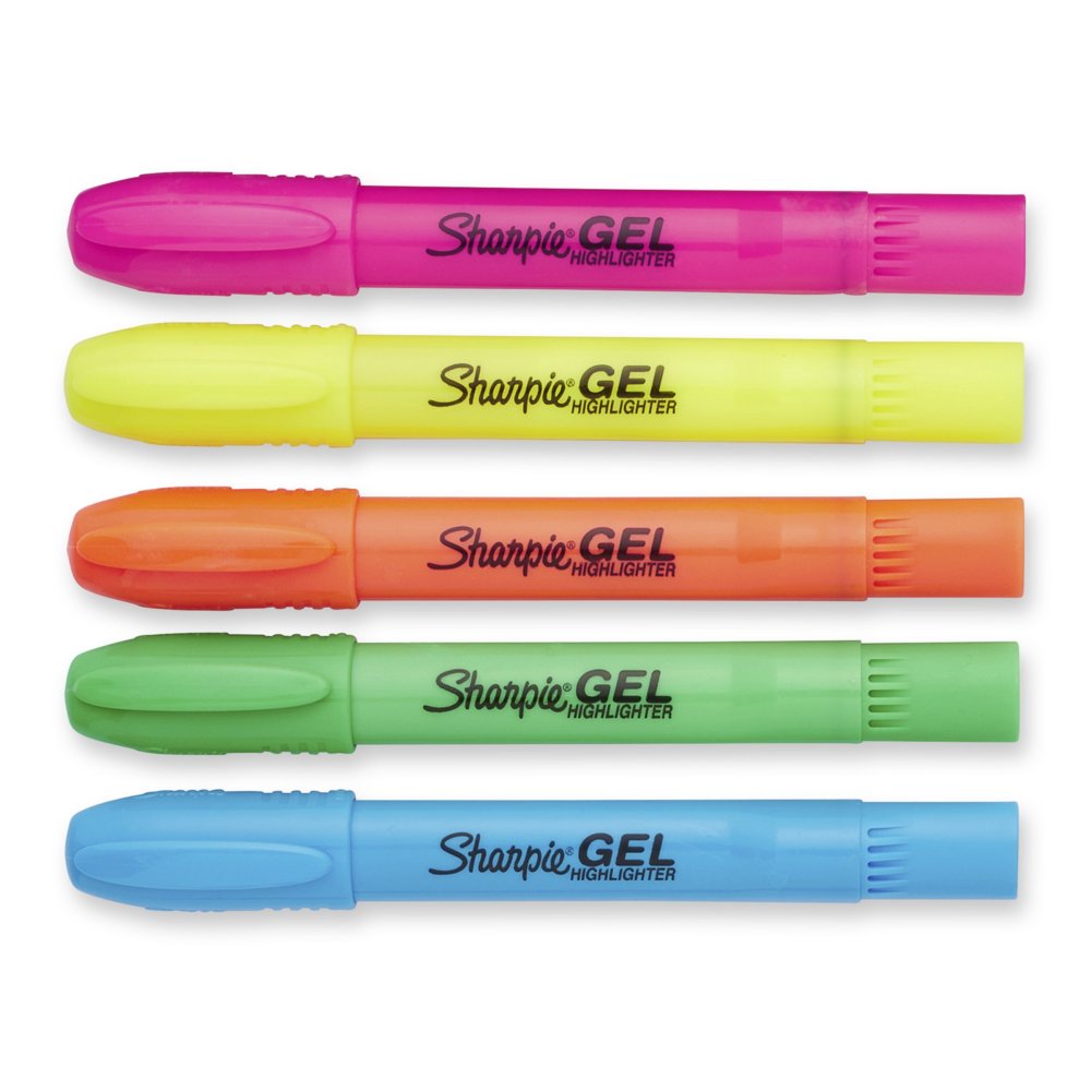 Gel Highlighters are from Sharpie will never dry out