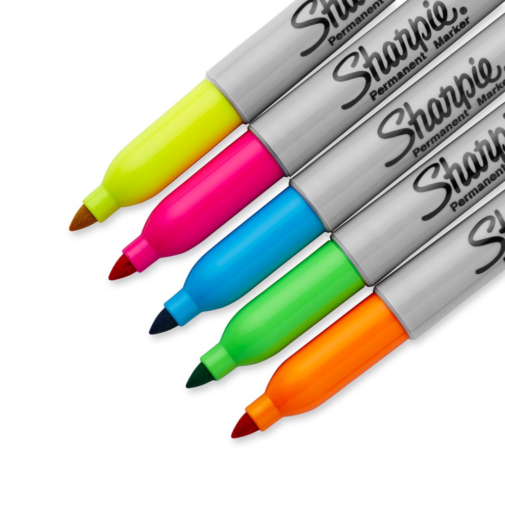 Sharpie® Permanent Markers, Neon Colors