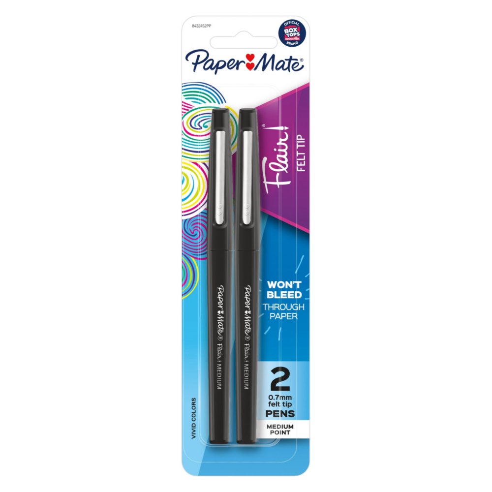 0.7mm Blue Medium Point Paper Mate Flair Felt Tip Pens 