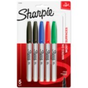 5 pack of fine point permanent markers front package view image number 1