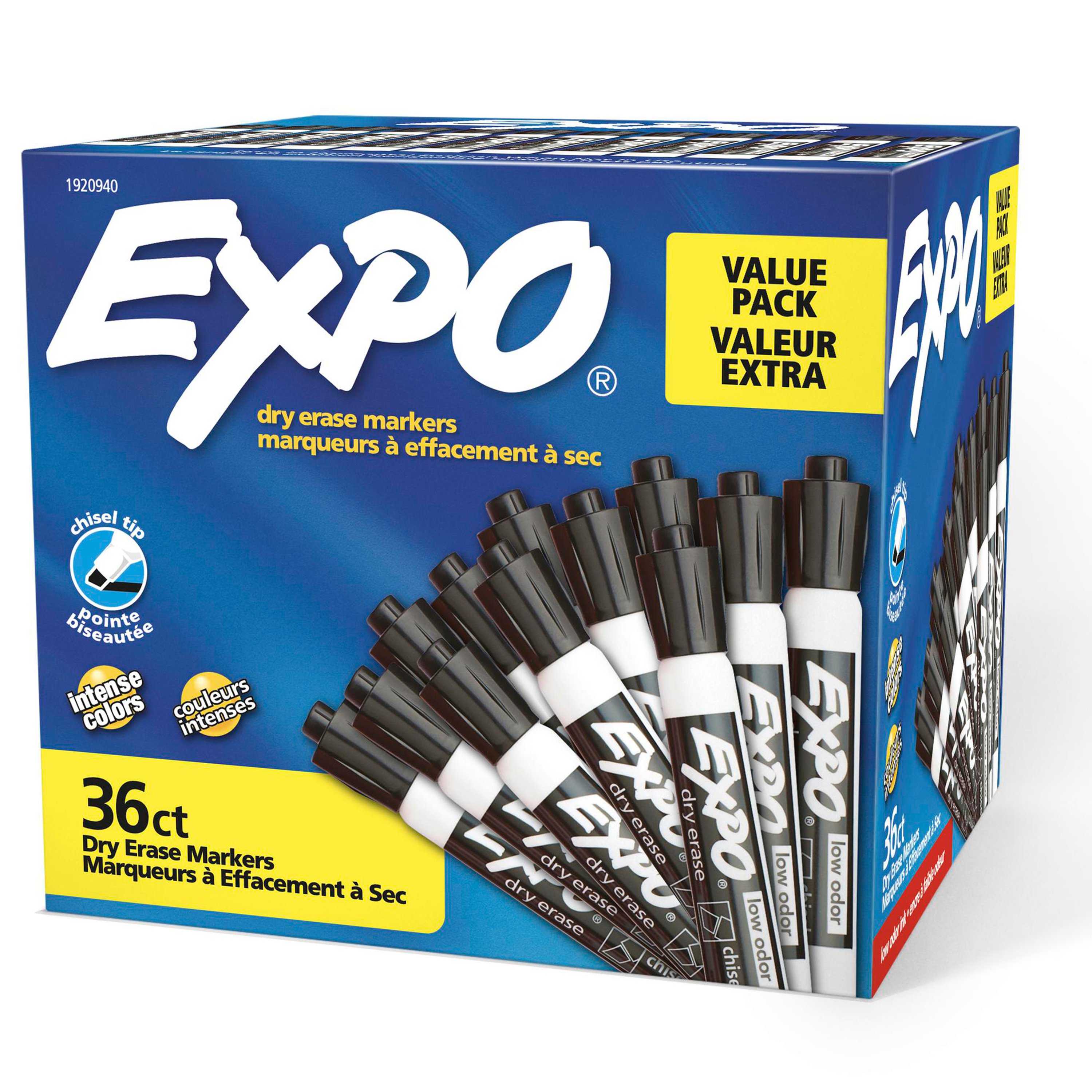 EXPO Low Odor Dry Erase Markers, Chisel Tip