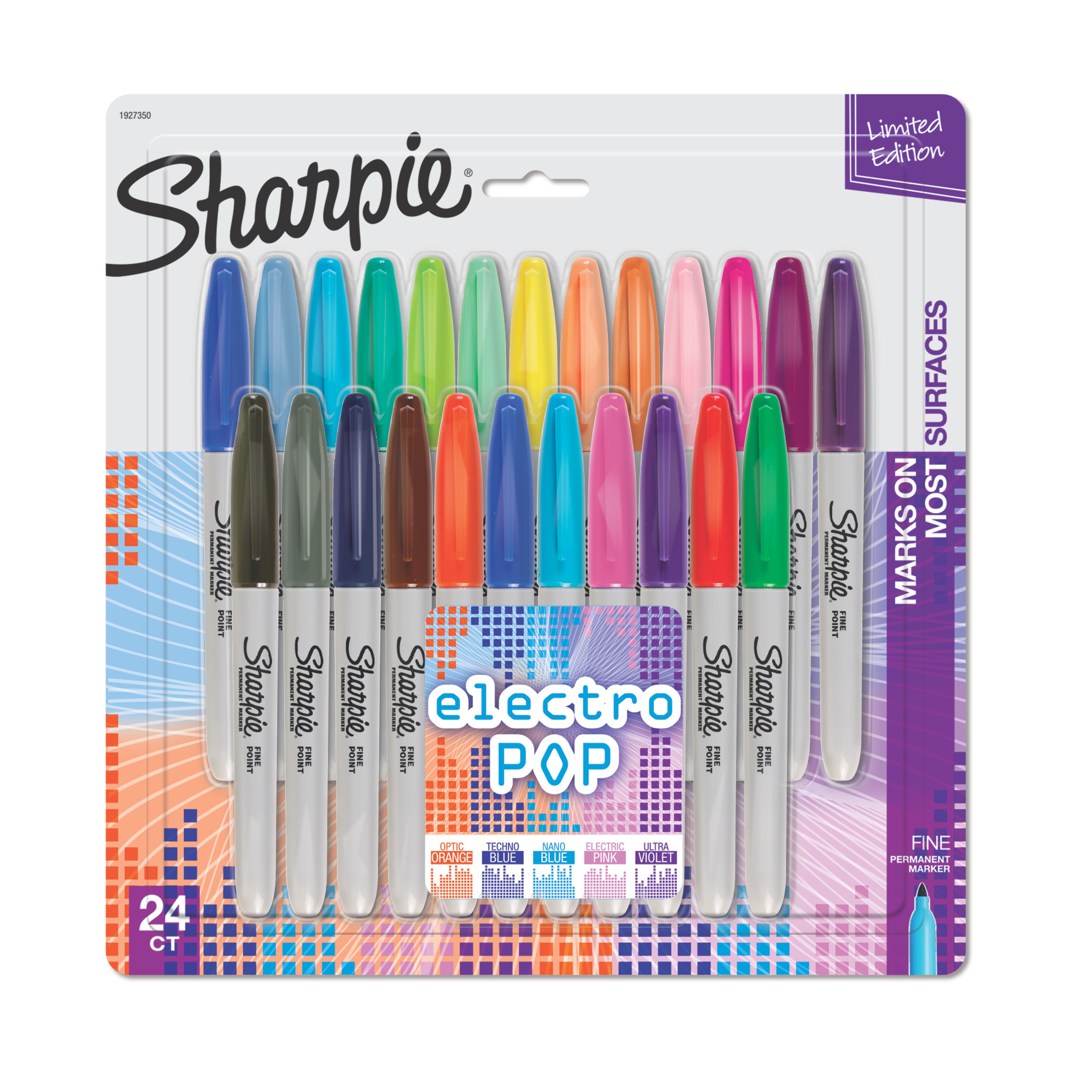 Sharpie Permanent Markers, Electro Pop, Fine Point