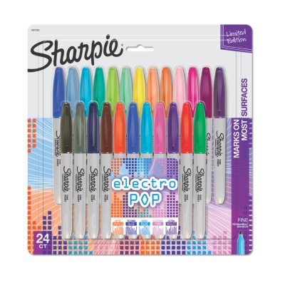 Sharpie Permanent Markers, Fine, Assorted - 12 markers