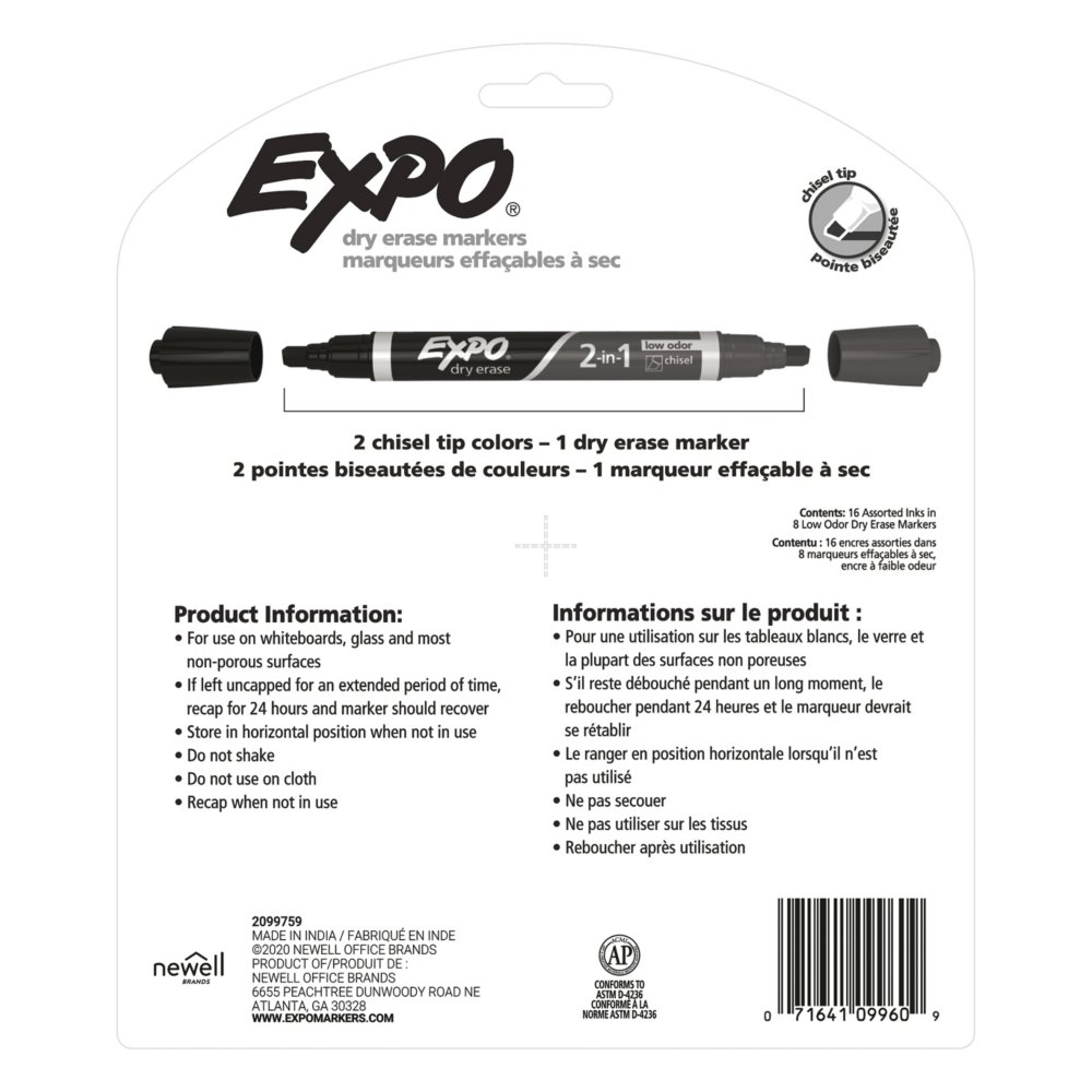 Expo - Pack of 2 Fine Tip Markers with Dry Eraser - 57432965 - MSC  Industrial Supply