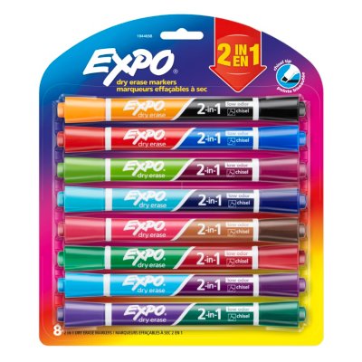 Whiteboard Markers, line 4 mm, assorted colours, 12 pc/ 1 pack