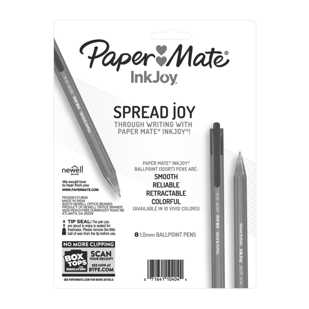 Paper Mate InkJoy 100RT Retractable Ballpoint Pens, Medium Point (1.0mm)