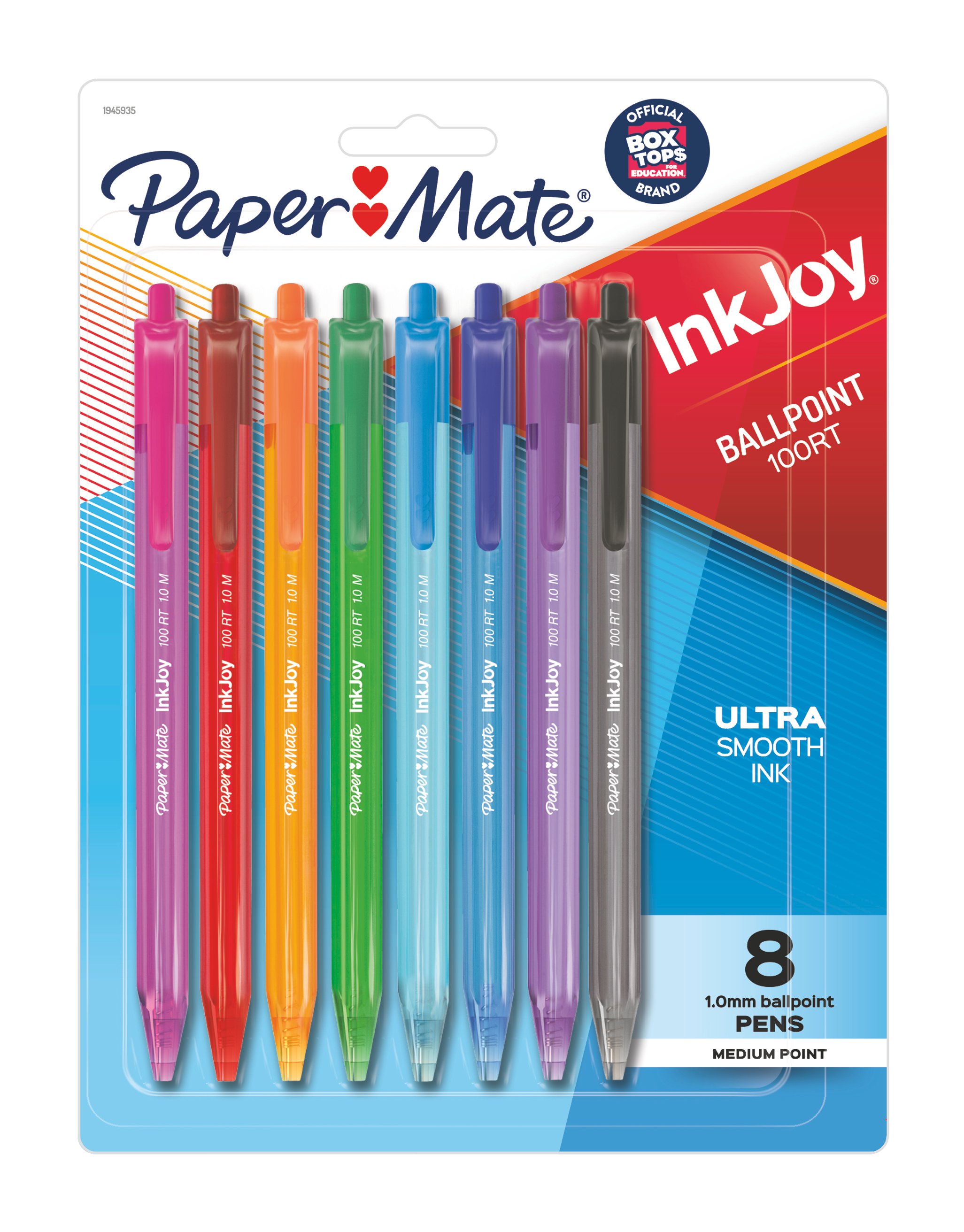  Paper Mate InkJoy 100RT Retractable Ballpoint Pens, Medium  Point (1.0mm), Assorted, 16 Count : Office Products