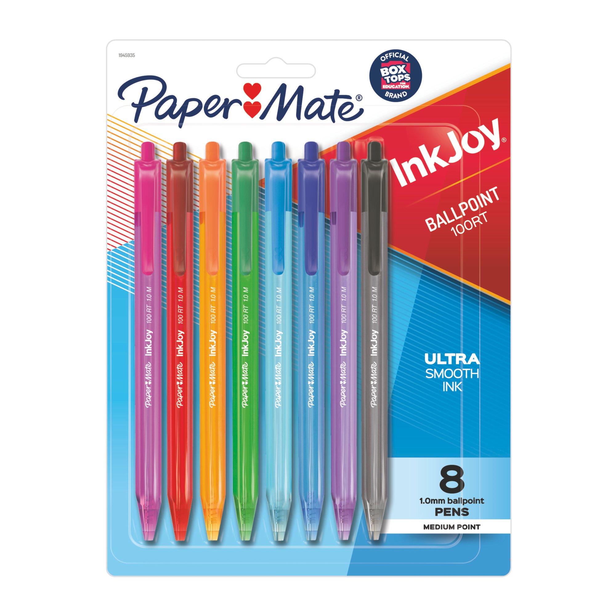 Paper Mate InkJoy 100 RT Ballpoint Pen Retractable Medium Assorted Ink 20/Pack