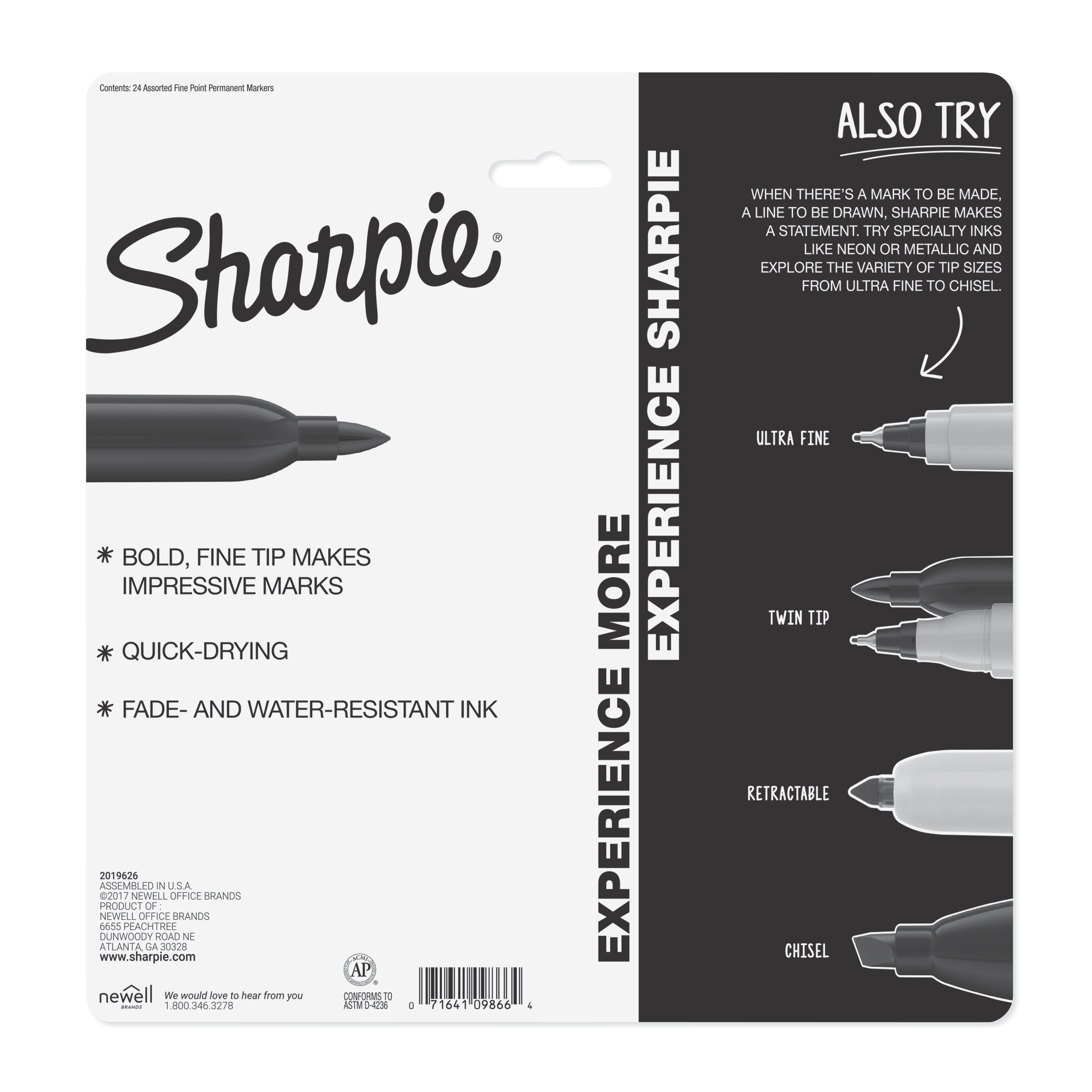 Sharpie Fine Colour Burst Set of 24 with Metallic Silver – Cityluxe