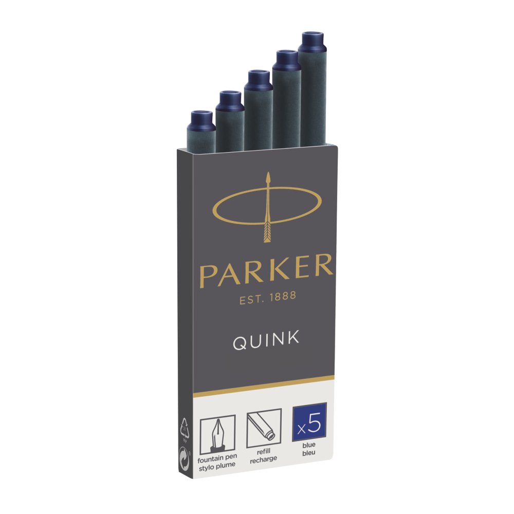 Parker Quink - Recharge pour roller - noir - pointe moyenne Pas Cher