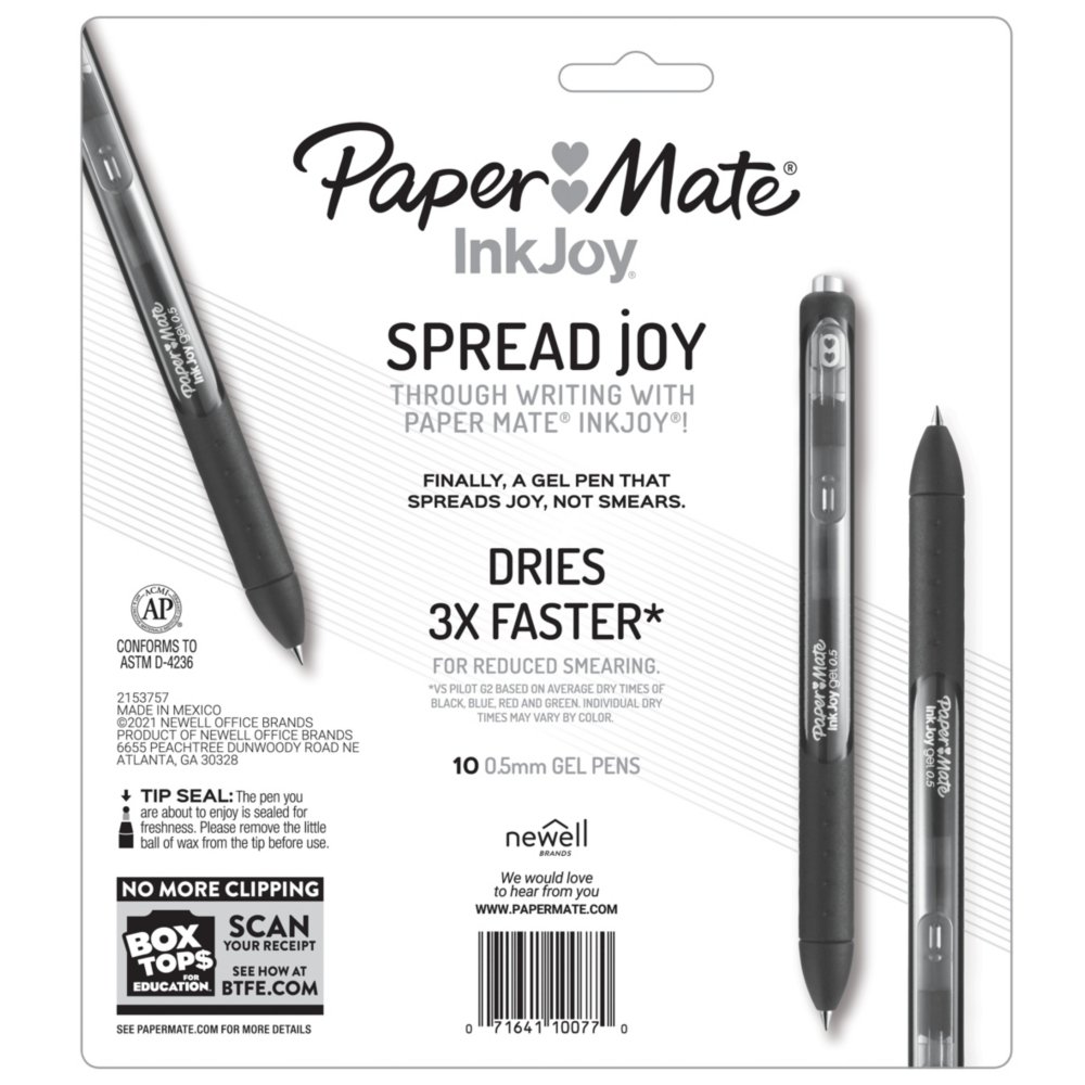 Paper Mate InkJoy 2 Count 0.7mm Medium Point Blue GEL Pens Dries 3x Faster for sale online 