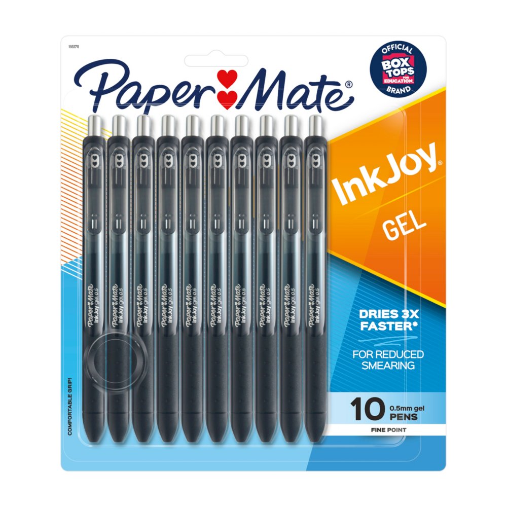 Black 0.5 Needle Point Nib Paper Mate Ink Joy Gel Rollerball Point Pen 