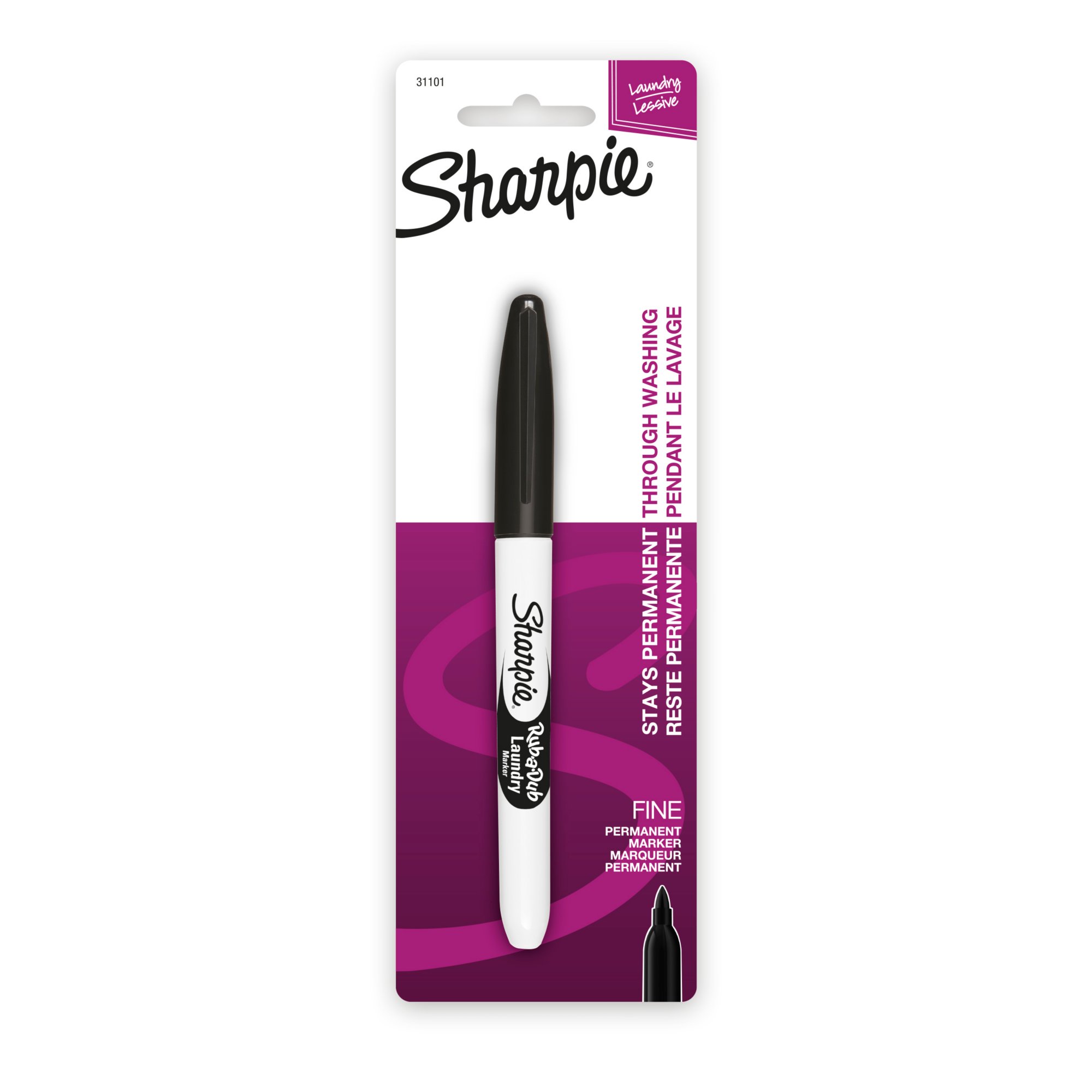  Sharpie Rub-a Dub Laundry Markers Black, 2pk : Office Products