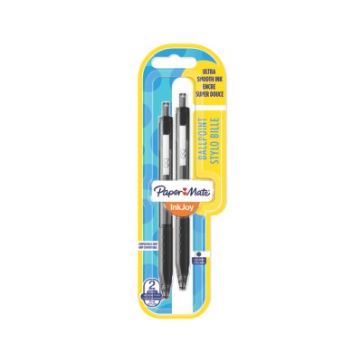 PAPERMATE Lot de 2 stylos bille gommable pointe moyenne Replay encre bleue  pas cher 
