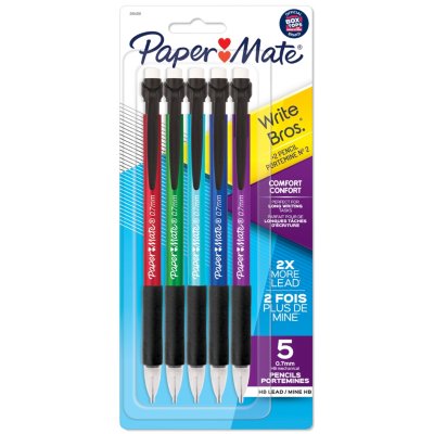 Assorted Barrel Colors 8 Count School Profile Mech Mechanical Pencil Set 0.7mm #2 Pencil Lead Great for Home Office Use 