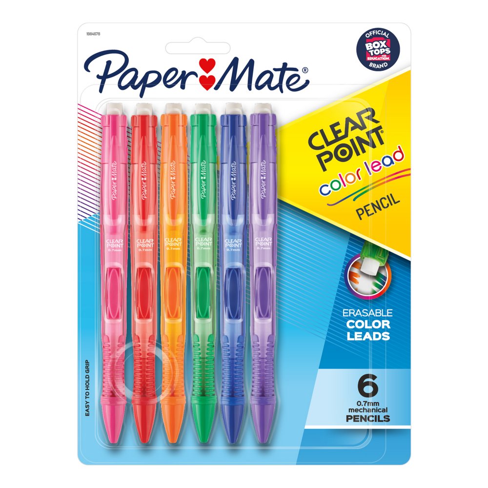 Paper Mate Clear Point 4pk #2 Mechanical Pencils 0.7mm Multicolored : Target