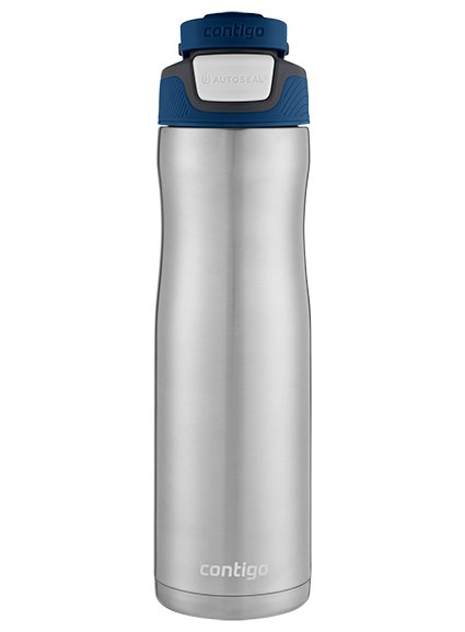 Contigo Water Bottle 24oz 710ml Autoseal Spill Leak Proof Hiking One Hand